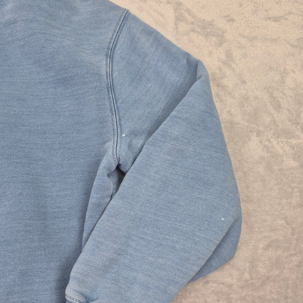 Carhartt WIP Heart Patch Hoodie Light Blue Stone Wash Sweatshirt Unisex Women XS - Picture 15 of 15